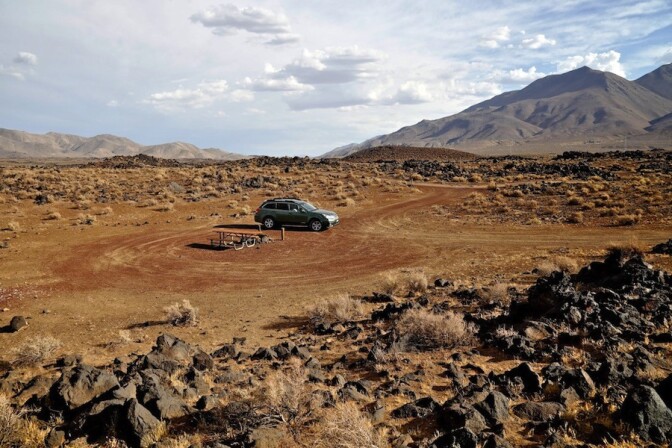 Fossil Falls Unimproved Campsite off CA Highway 395 - Fossil Falls, CA 2015