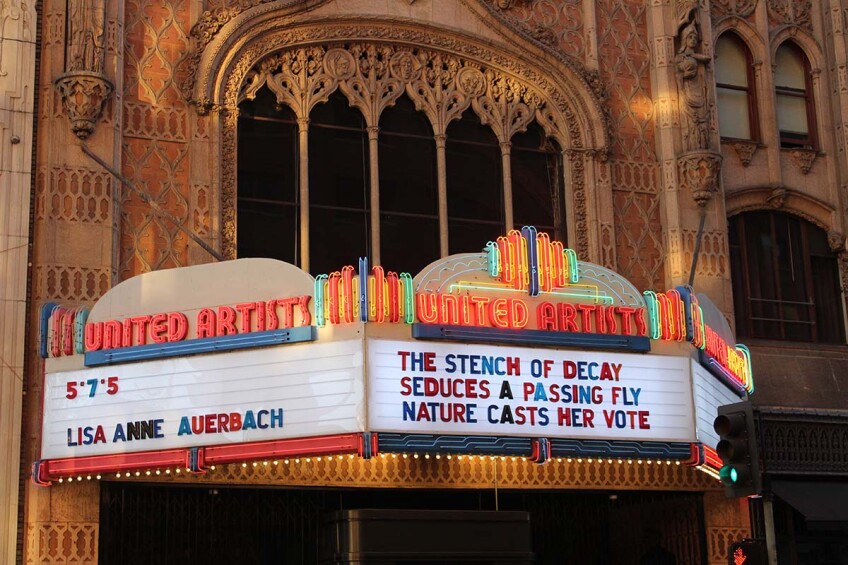 Lisa Anne Auerbach's haiku at Ace Hotel | Courtesy of Ace Hotel DTLA