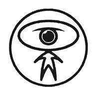 ('Expanding Man' logo for Dilated Peoples. Created by Brent Rollins.)