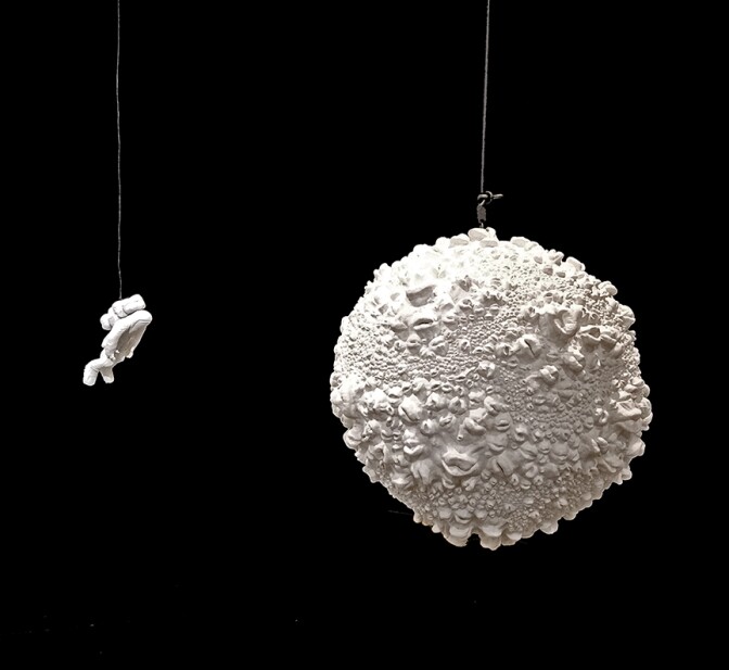 Artwork by Tim Hawkinson for the MOONS exhibition