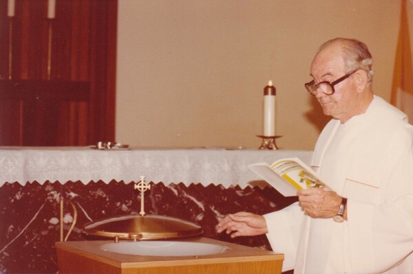 Monsignor Michael Hunt, 1981 | Courtesy of Toni Plummer