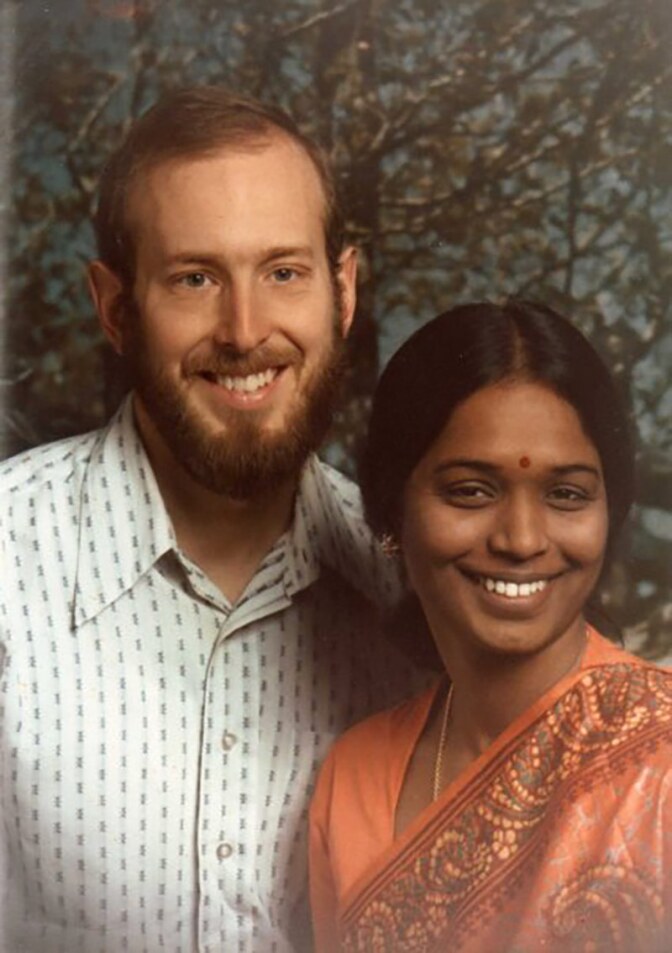 Kengathevy Morgan with her husband, 1980. | Courtesy of Kengathevy Morgan
