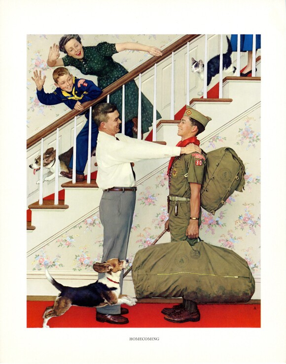 "Homecoming," Norman Rockwell. | Courtesy of Andrew Pogany.