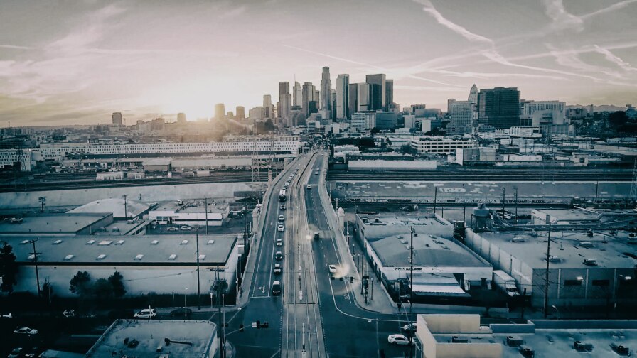 Aerial view of Los Angeles