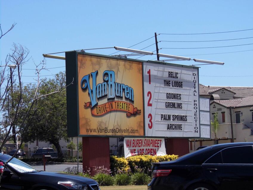 The Van Burem Drive-In Theatre Old features an Old California citrus grove theme. | Sandi Hemmerlein