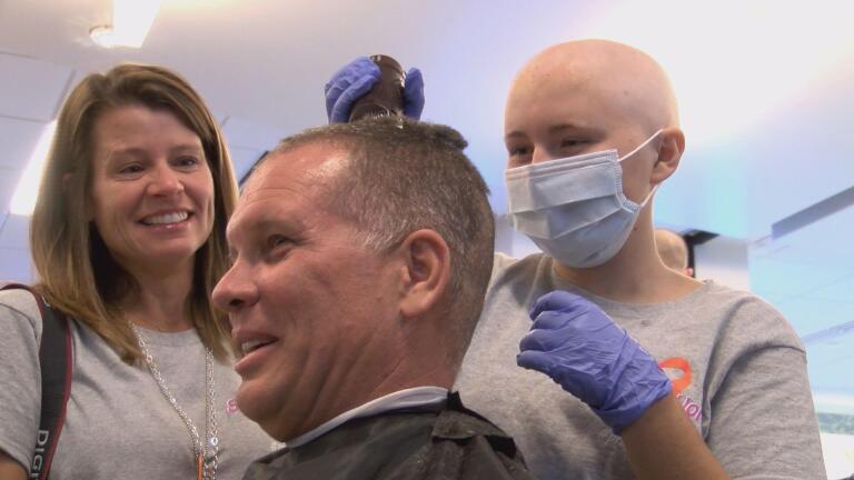 OC Firefighters Shave Their Heads for CHOC
