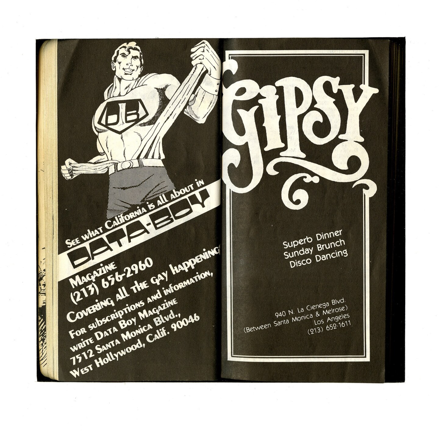 Advertisement in the 1980 Los Angeles edition of the Damron Guide
