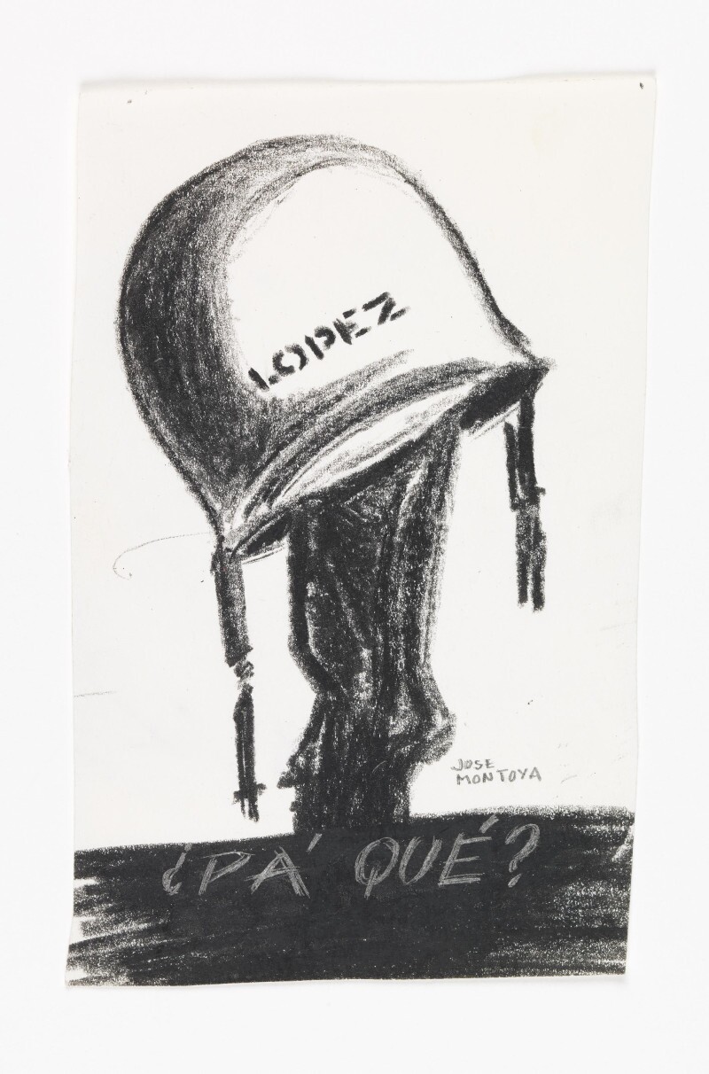 José Montoya, Untitled, date unknown. Pastel on paper, 16 x 10.5 cm. Courtesy of the Montoya Family Trust.