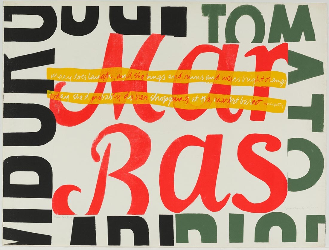 mary does laugh, 1964 | Collection UCLA Grunwald Center for the Graphic Arts, Hammer Museum. Corita Kent Bequest.