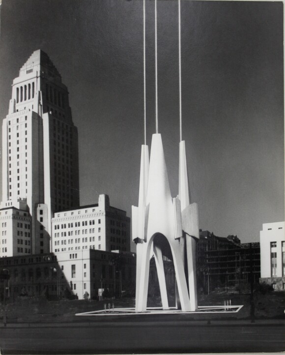 Early presentation model rendering for the Triforium by Joseph Young. | Photo: ©Joseph L. Young, courtesy of the Estate of Joseph L. Young.