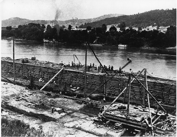 Mississippi River Improvement in 1890. Image by the U.S. Army.