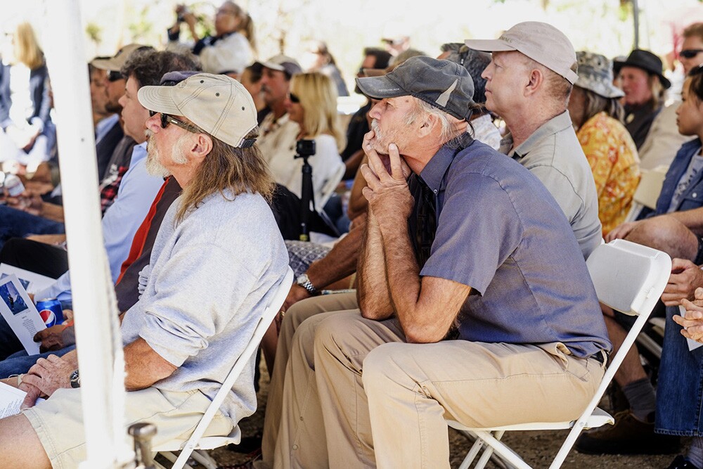 Todd Gordon is pictured center during Scott Cosgrove's 2016 memorial service. | © John Mireles 2016