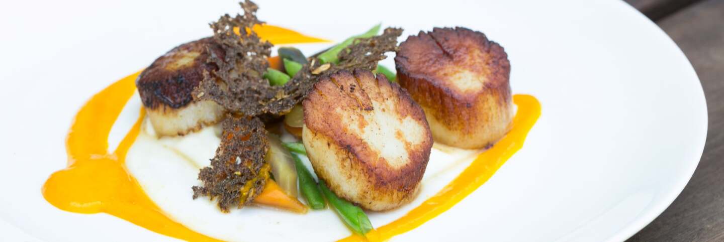 Sautéed Day Boat Scallops with Carrots Three-ways | Carla Choy