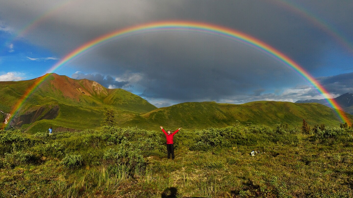 Double rainbow in Wrangell-St. Elias National Park, Alaska