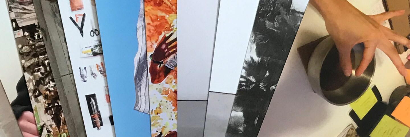 Interior detail of “Hindsight Is 2020: Dispatches from the Edge of an Apocalypse,” exhibition-in-a-box. | Carol Cheh
