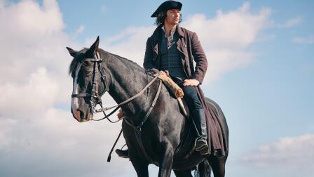 Ross Poldark (Aidan Turner) sitting on a black horse. | "Poldark Season 5 on Masterpiece"