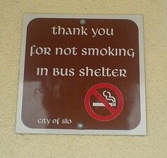 A smoking sign in SLO