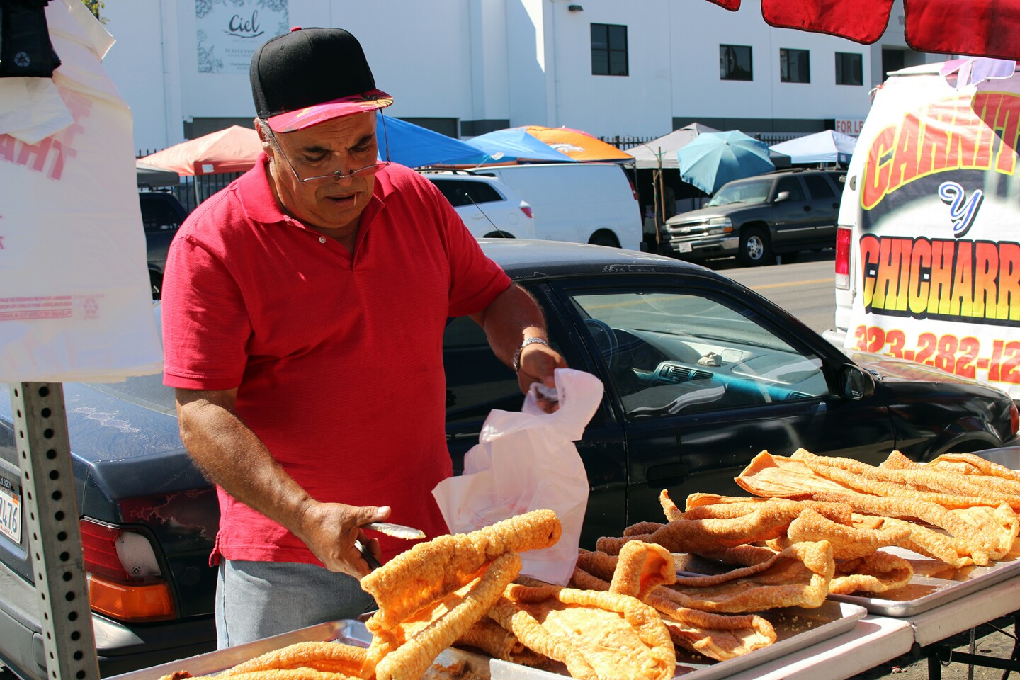 A Pinata District chicharrón vendor | Samanta Helou Hernandez