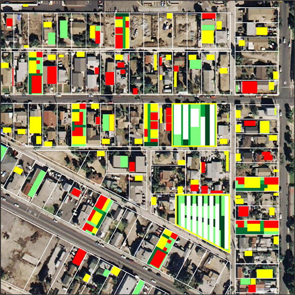 Estudio Teddy Cruz, Street Views of Existing Land Use, from Casa Familiar: Living Rooms at the Border and Senior Housing with Childcare, 2001-present.