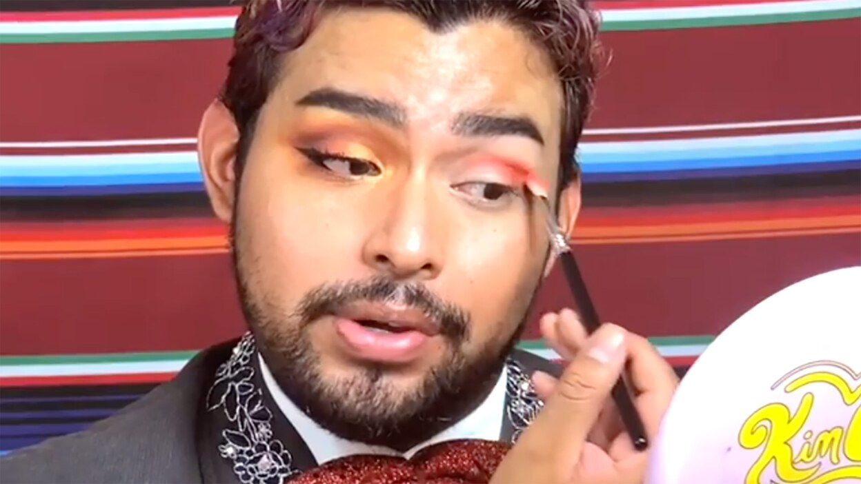 Ayan does their makeup. | Still from "Makeup and Mariachi with Ayan"