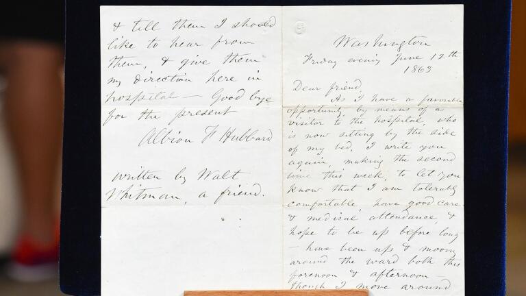 Appraisal: Walt Whitman Civil War Letter