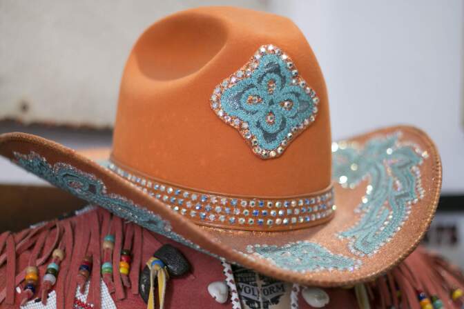 A studded cowboy hat from Nudie's | Carren Jao