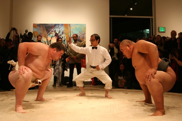 Sumo Wrestler meets Art Gallery | Photo: Marshall Astor.