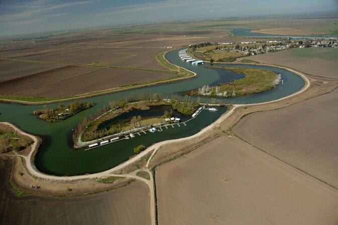 Aerial Photo of Delta Marines