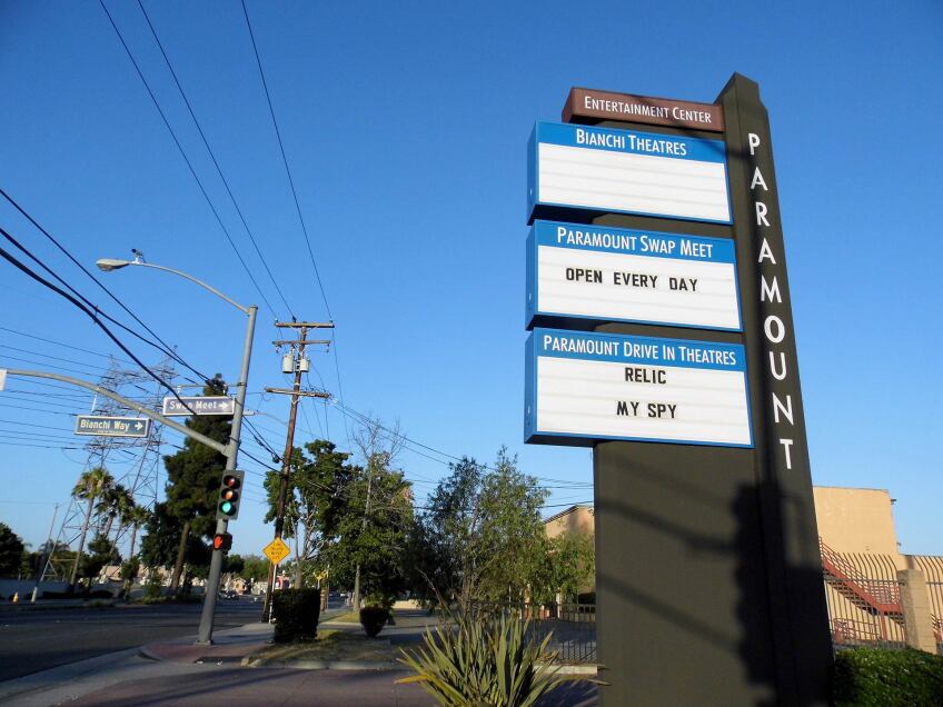 Paramount Drive-In Theatres sign. | Sandi Hemmerlein