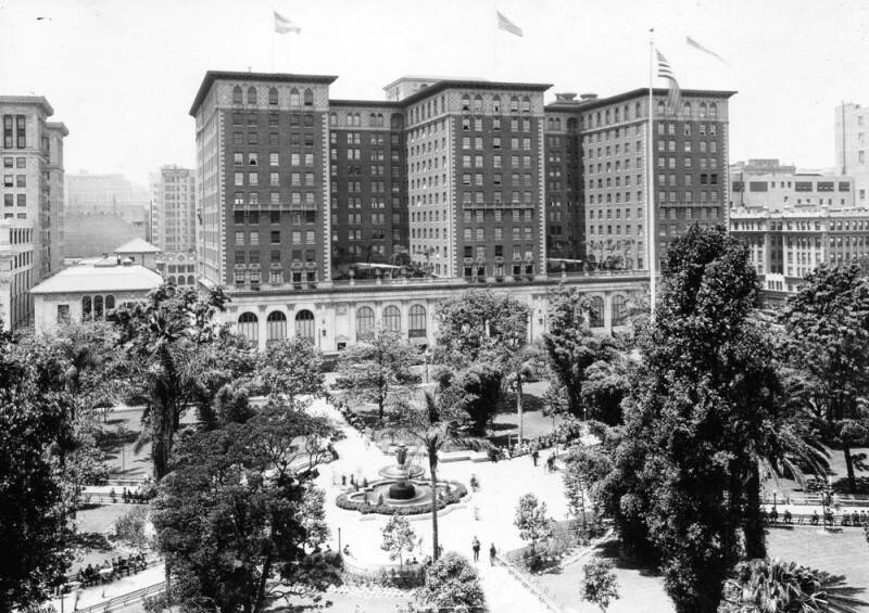 The Biltmore Hotel from Pershing Square, undated | Security Pacific National Bank Collection, LAPL