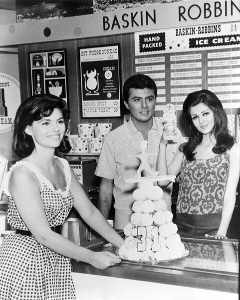 "The only ice cream flavor ever invented to star in a motion picture is now on sale at the 18 Valley 31-Flavor shops. It's 'Surfer's Gremmie Nut,' concocted specifically for 'For Those Who Think Young' which started citywide yesterday." July 15, 1964.