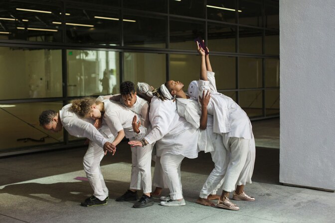 taisha paggett, “breathingholdinglistening practice.” In conjunction with Made in L.A. 2018, Hammer Museum, Los Angeles, September 1, 2018. | Gina Clyne