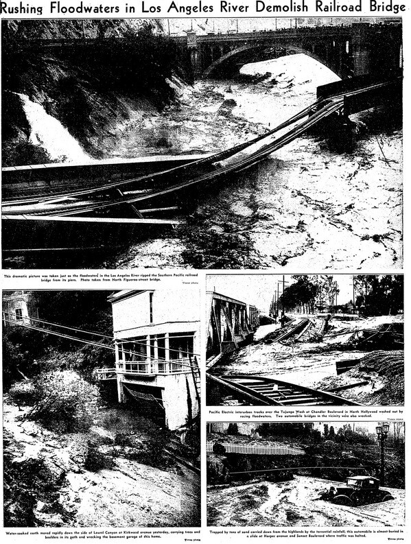 Rushing Floodwaters in Los Angeles River Demolish Railroad -thumb-600x793-24372