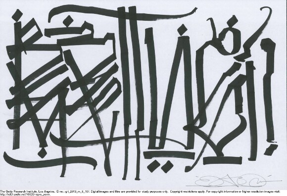 Retna's page in "L.A. Liber Amicorum." | Photo: Getty Research Institute.