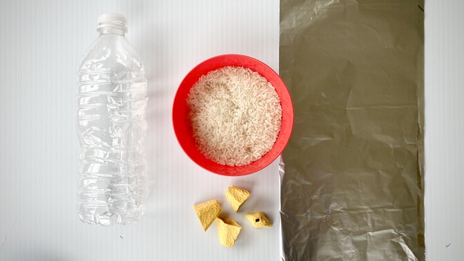 water bottle rainstick family math activity