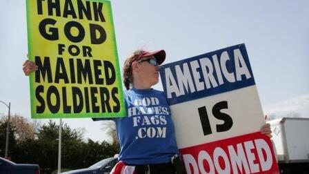 Westboro Baptist Church Members Protest at Utah High School