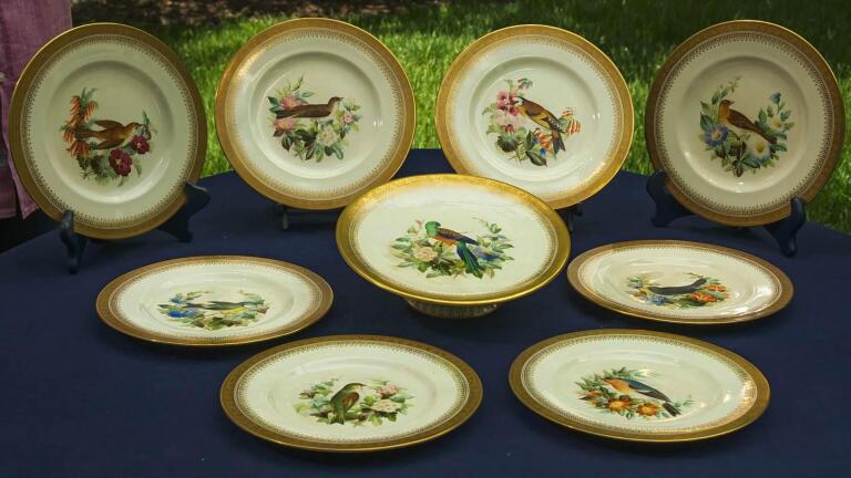 Appraisal: English Porcelain Ornithological Dessert Service, ca. 1860