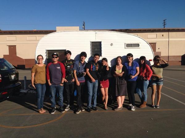 Cynthia Herrera with students
