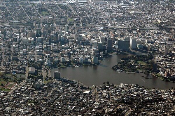 An aerial view of Oakland.