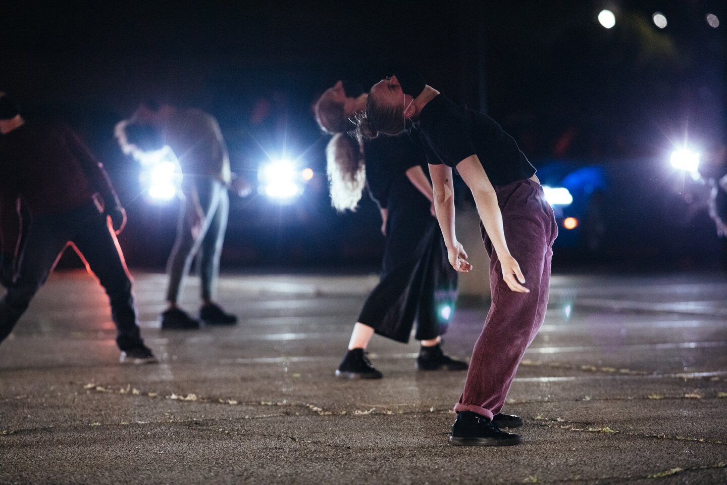 Dancers in "Parked" often froze en masse. | Matthew Brush