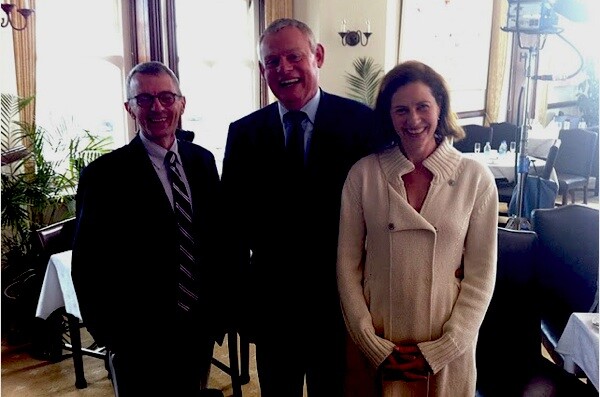 Me posing with Martin Clunes and Producer (also his wife) Philippa Braithwaite. | Photo by Eric Luskin/APT