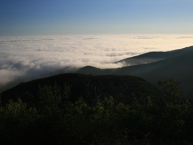 Los Liones Canyon Trail Marine Layer