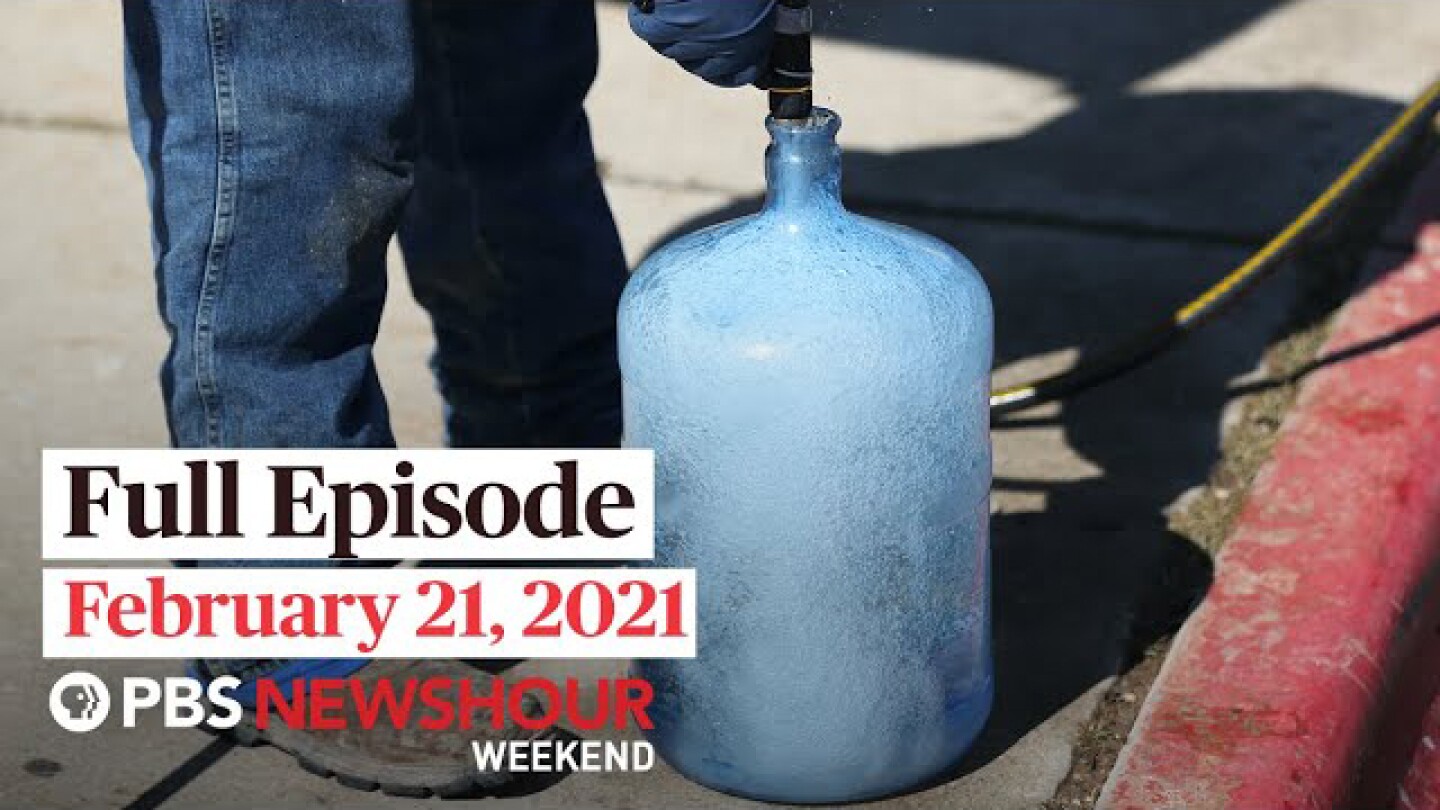 Someone filling a water jug.