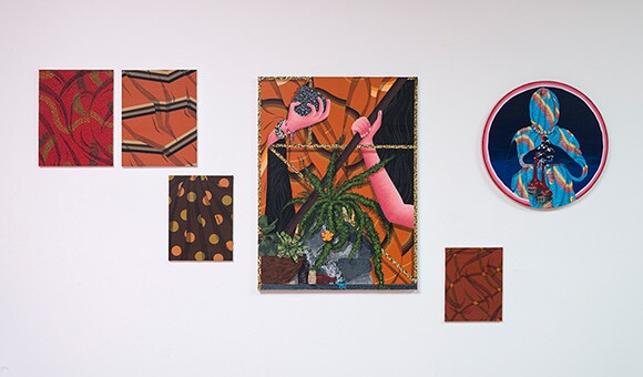Amir H. Fallah, "Perfect Strangers," installation view at 18th Street Arts Center. | Photo: Alan Shaffer