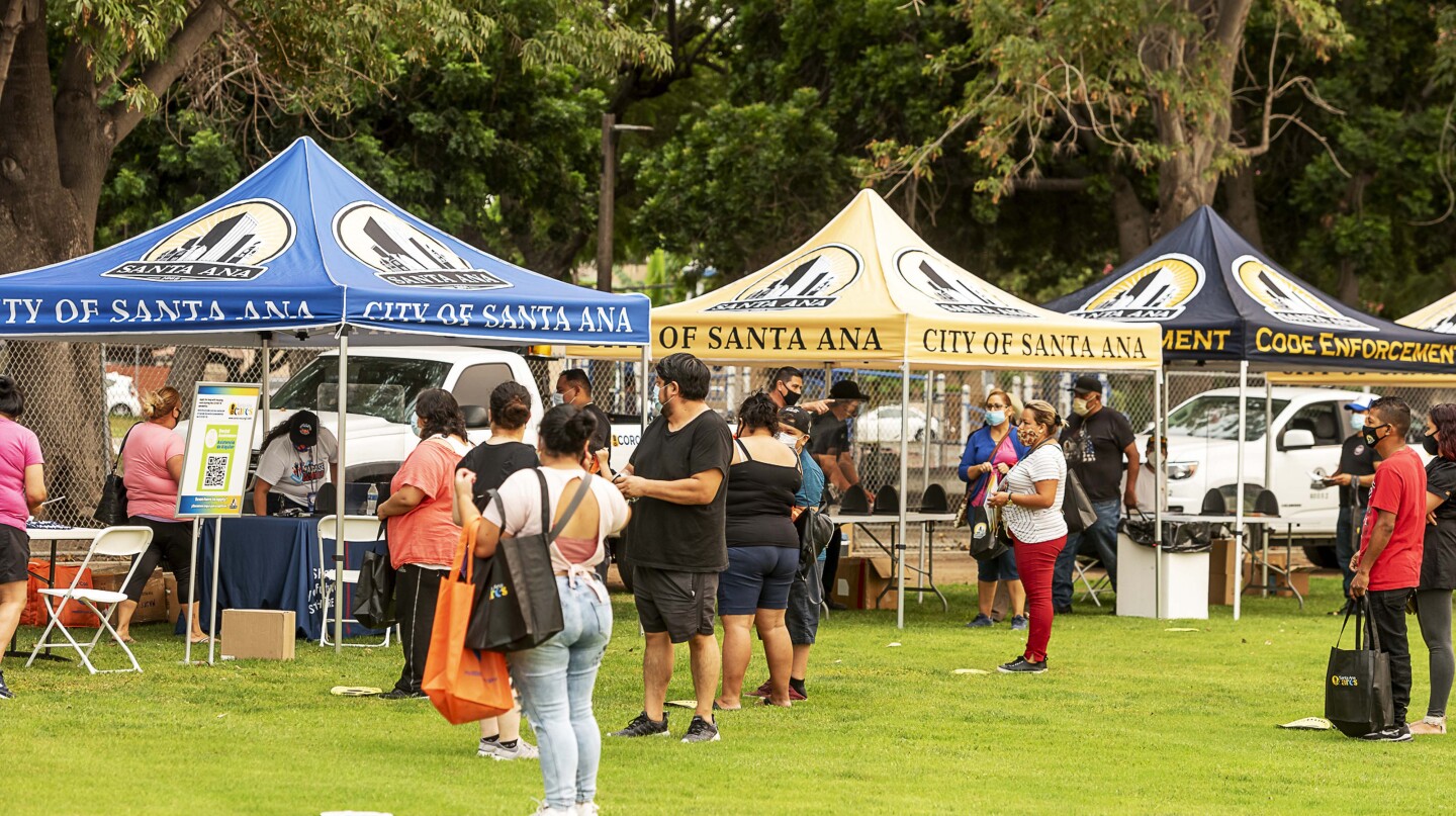 Santa Ana Coronavirus booths