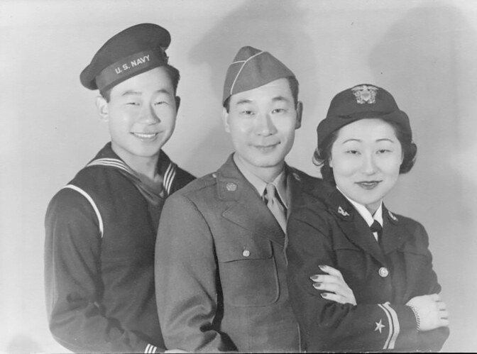Ahn siblings during World War II | Courtesy of “Asian Americans”