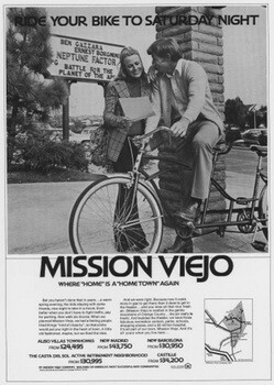 1974 Advertisement. Courtesy of Mission Viejo City Library - Mission Viejo Heritage Committee Planned Community Collection.