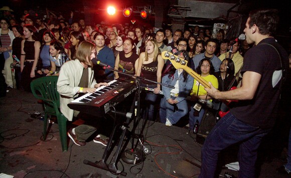 Mexico's Rock en Espanol band Zurdok performs at Hollywoods Coconut Teaszer during their CD release party as part of La Banda Elastica's Las Noches del Dragon October 29, 2001.| Photo: Thomas Cordova.