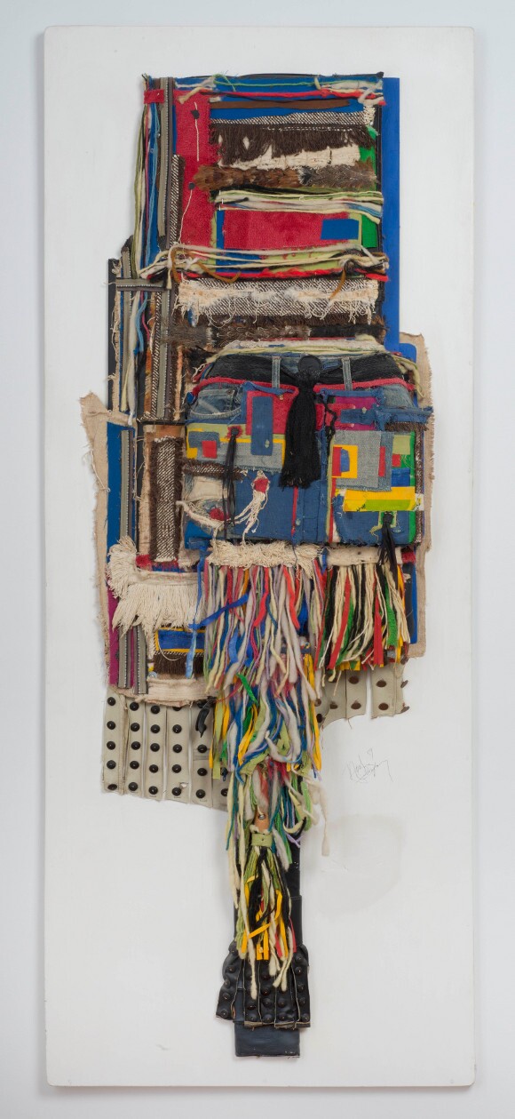 Noah Purifoy, "For Lady Bird," 1987-89. 72 x 29 x 6 in. Tilton Gallery. ©Noah Purifoy Foundation. Photo courtesy Tilton Gallery, New York.