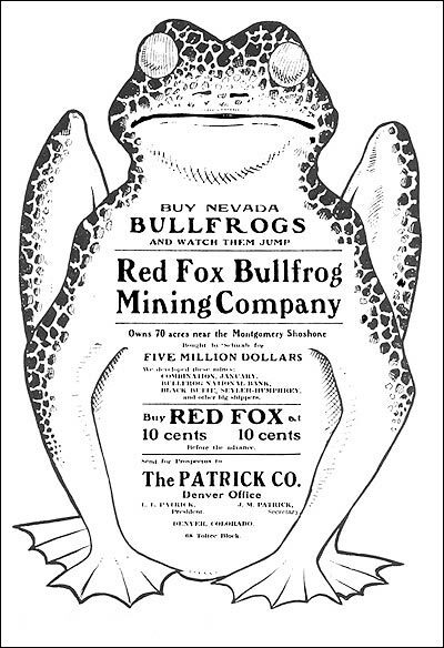 “Buy Nevada Bullfrogs and Watch Them Jump,” Mining Investor, February, 1906.